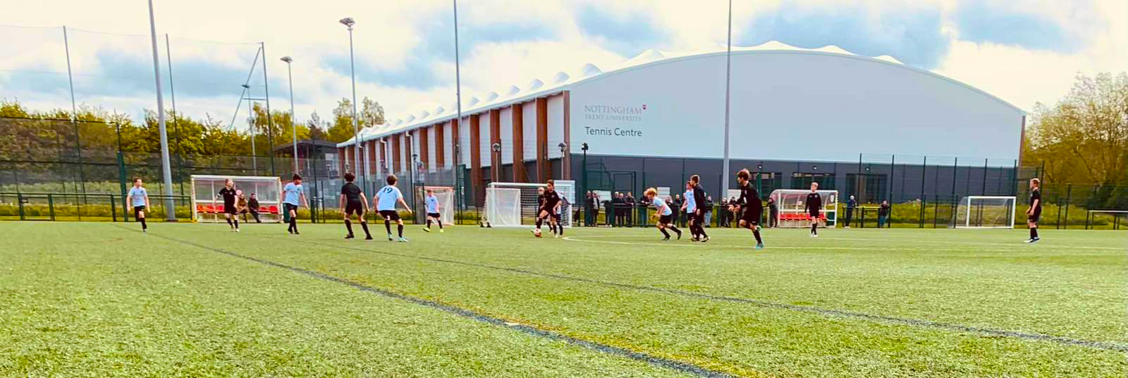An elite high level, football coaching session at Nottingham Trent University.